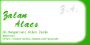 zalan alacs business card